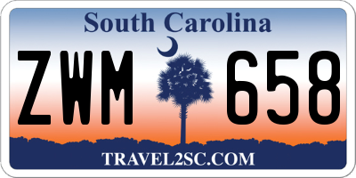 SC license plate ZWM658
