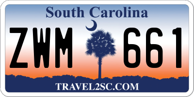 SC license plate ZWM661