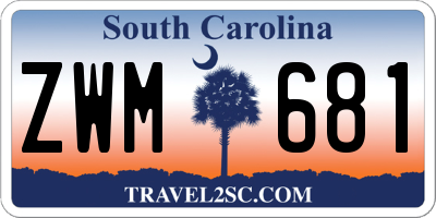 SC license plate ZWM681