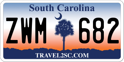 SC license plate ZWM682