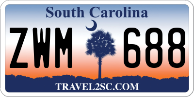 SC license plate ZWM688