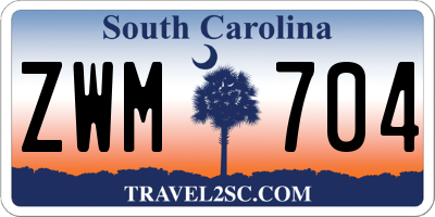 SC license plate ZWM704