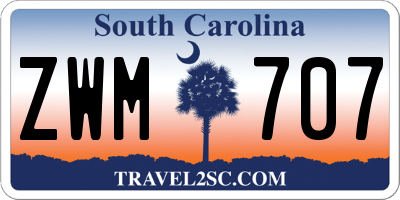 SC license plate ZWM707