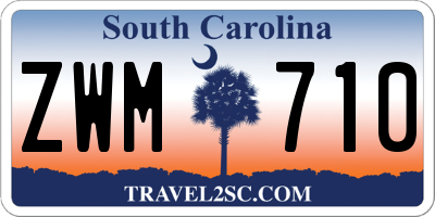 SC license plate ZWM710