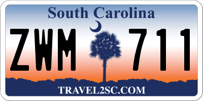 SC license plate ZWM711