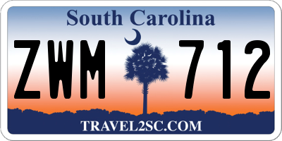 SC license plate ZWM712