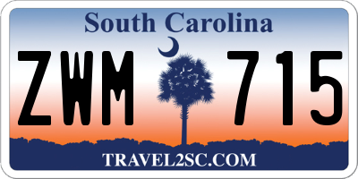 SC license plate ZWM715