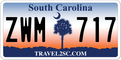 SC license plate ZWM717
