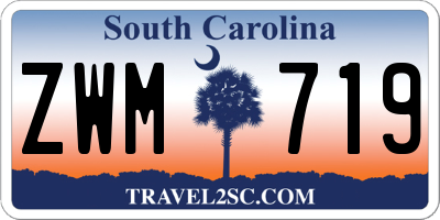 SC license plate ZWM719