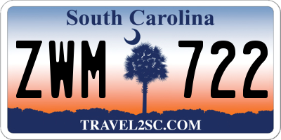 SC license plate ZWM722