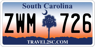SC license plate ZWM726