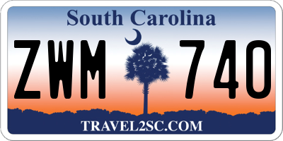 SC license plate ZWM740