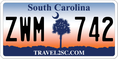 SC license plate ZWM742