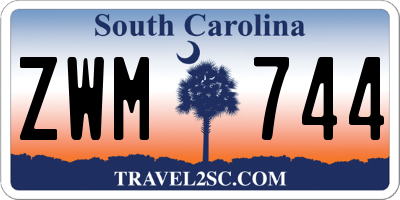 SC license plate ZWM744