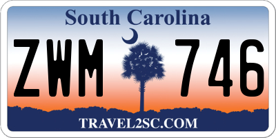 SC license plate ZWM746