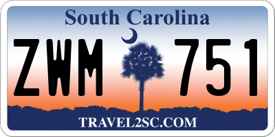 SC license plate ZWM751