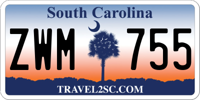 SC license plate ZWM755
