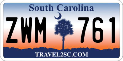 SC license plate ZWM761