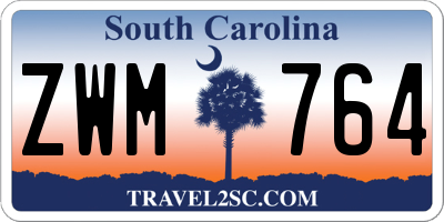 SC license plate ZWM764