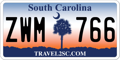 SC license plate ZWM766