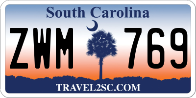 SC license plate ZWM769