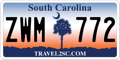 SC license plate ZWM772