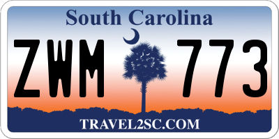 SC license plate ZWM773
