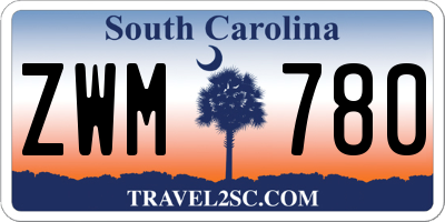 SC license plate ZWM780
