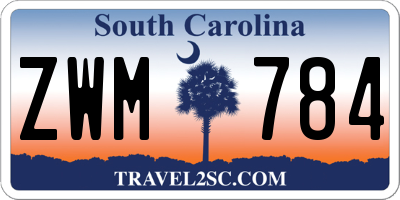 SC license plate ZWM784