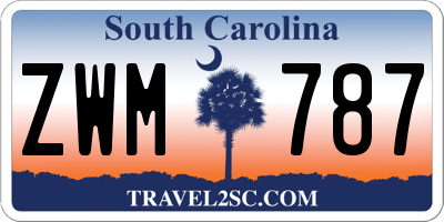 SC license plate ZWM787