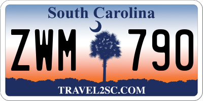 SC license plate ZWM790