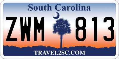 SC license plate ZWM813