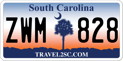 SC license plate ZWM828
