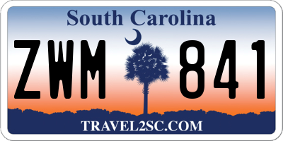 SC license plate ZWM841