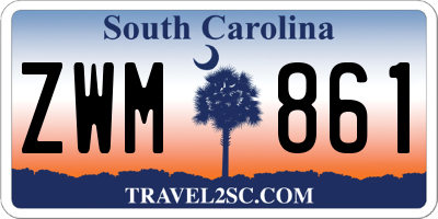 SC license plate ZWM861