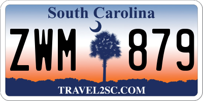 SC license plate ZWM879