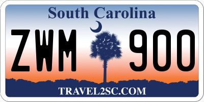 SC license plate ZWM900