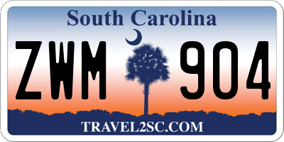 SC license plate ZWM904