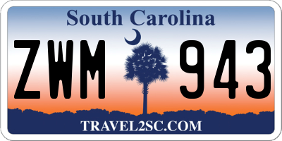 SC license plate ZWM943