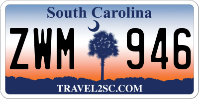 SC license plate ZWM946