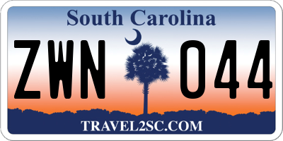 SC license plate ZWN044