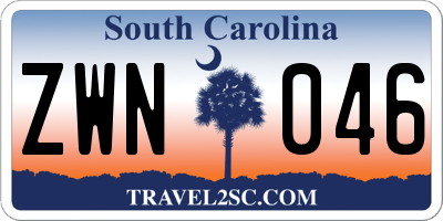 SC license plate ZWN046