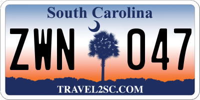 SC license plate ZWN047