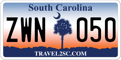 SC license plate ZWN050