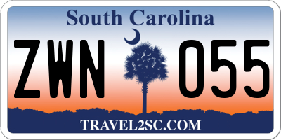 SC license plate ZWN055