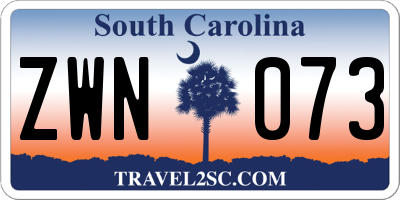 SC license plate ZWN073