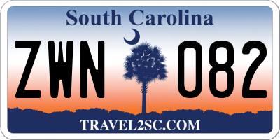 SC license plate ZWN082