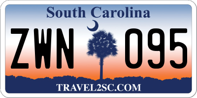 SC license plate ZWN095