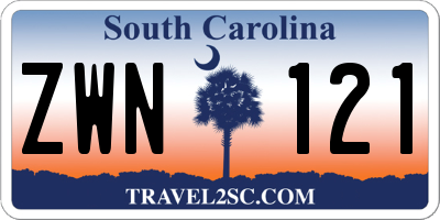 SC license plate ZWN121