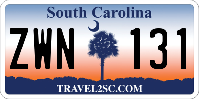SC license plate ZWN131